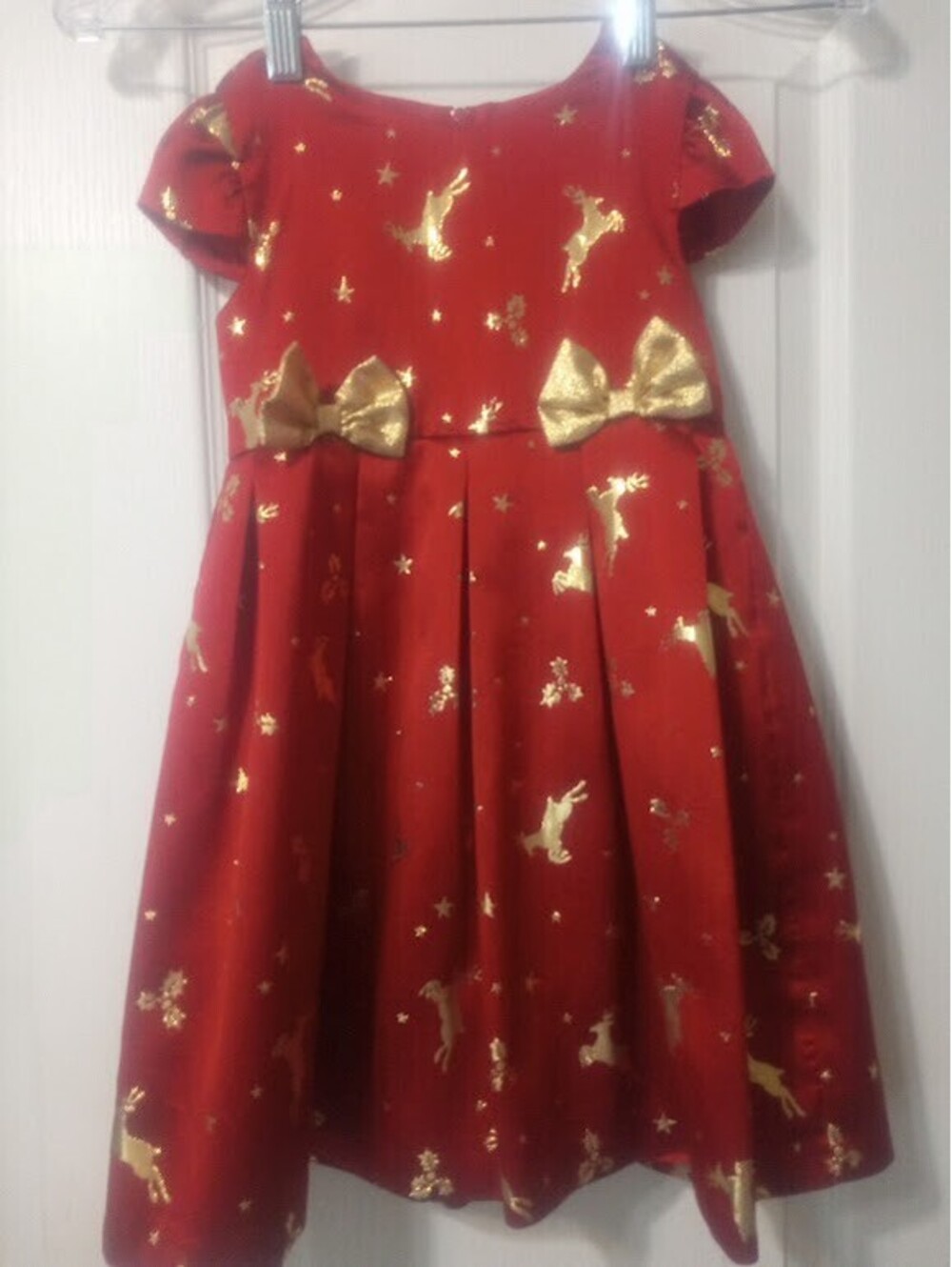 Red & Gold Holiday Dress | Comfy | Perfect for festive photos GUC